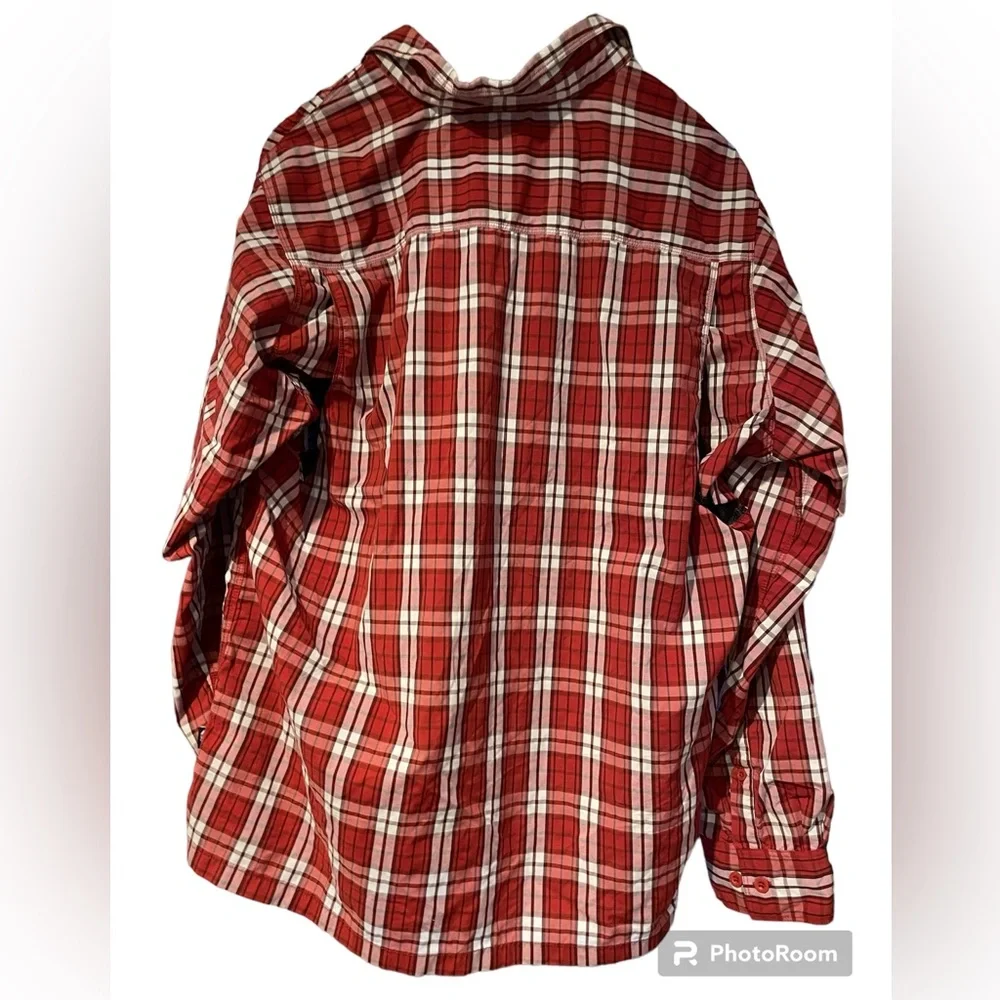 The North Face Button Down Outdoors Hiking Shirt. Men’s Large.‎ Red Plaid.